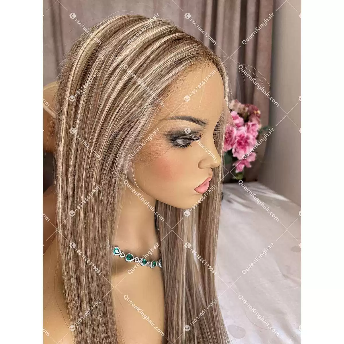 Virgin hair Blair brown with blonde balayage full lace 180% density Hd lace