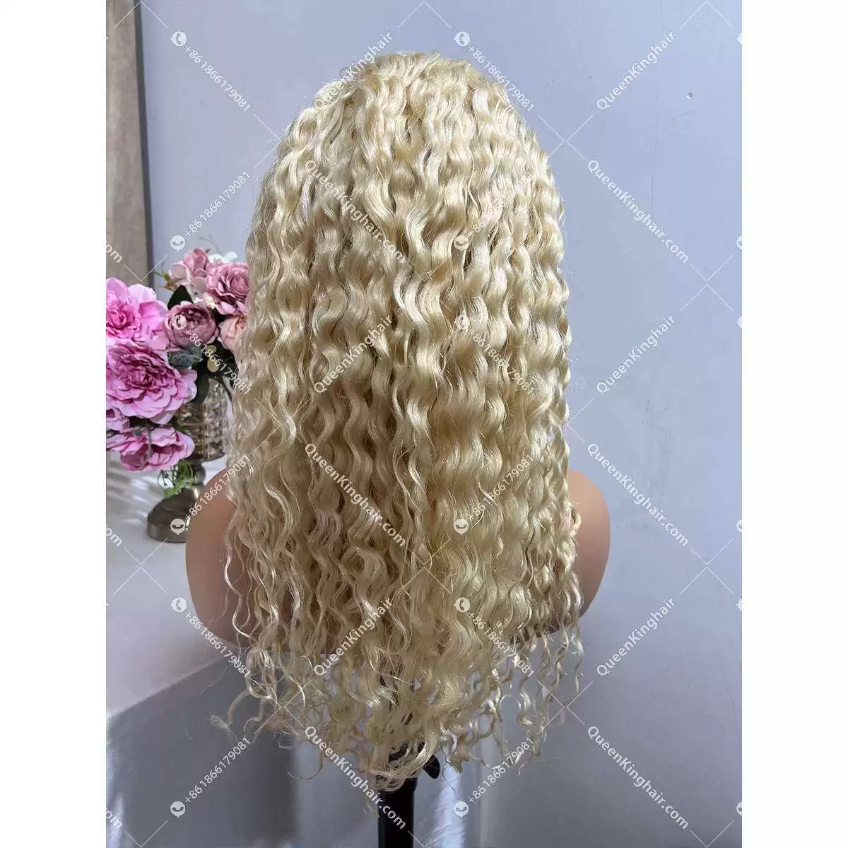 Curly 613 virgin hair Hd lace 13x6 lace front wig 150% density blonde wig