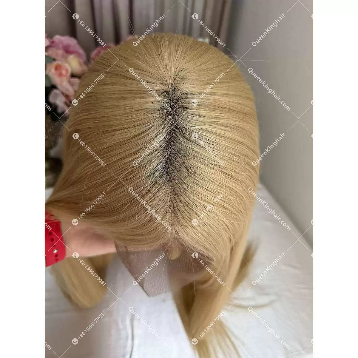 Double Drawn European Virgin Hair Blonde Wig 130% Density No short or broken hair