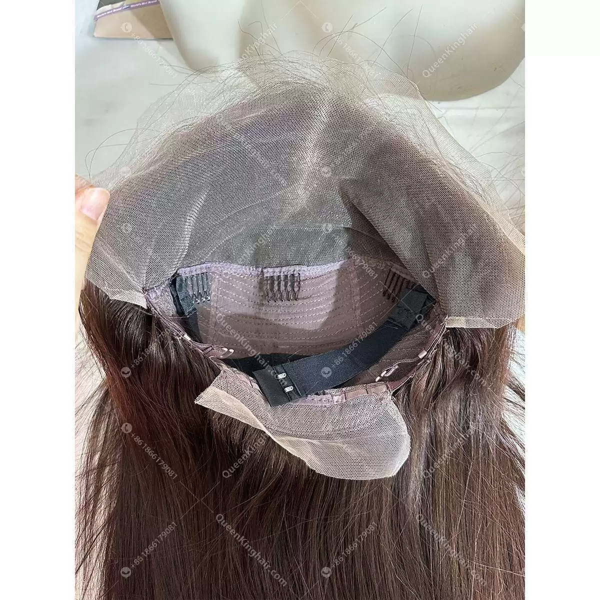 30 inches chocolate brown 13x6 full frontal 180% density transparent lace