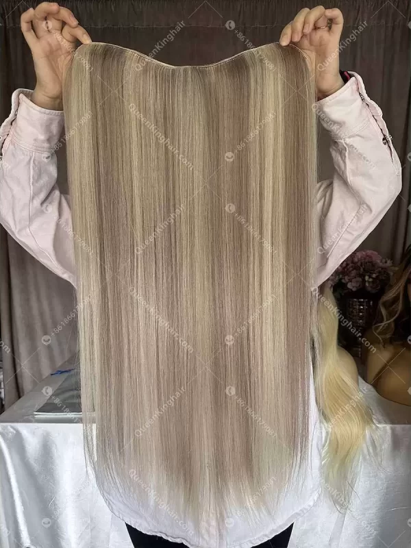 26 inches 150 grams virgin hair clip in extension balayage brown and blonde