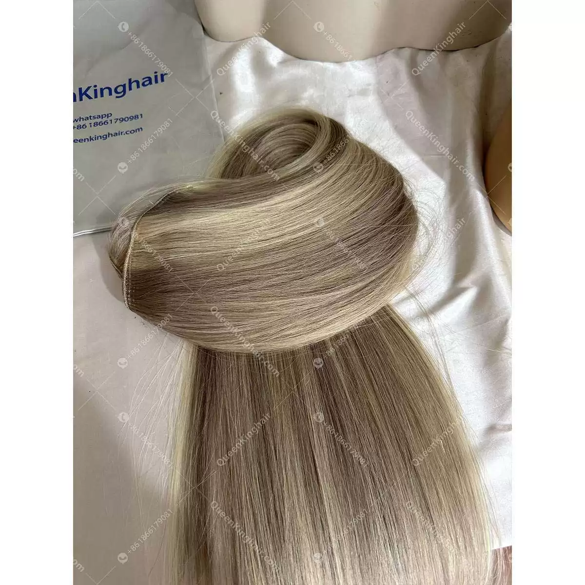 26 inches 150 grams virgin hair clip in extension balayage brown and blonde