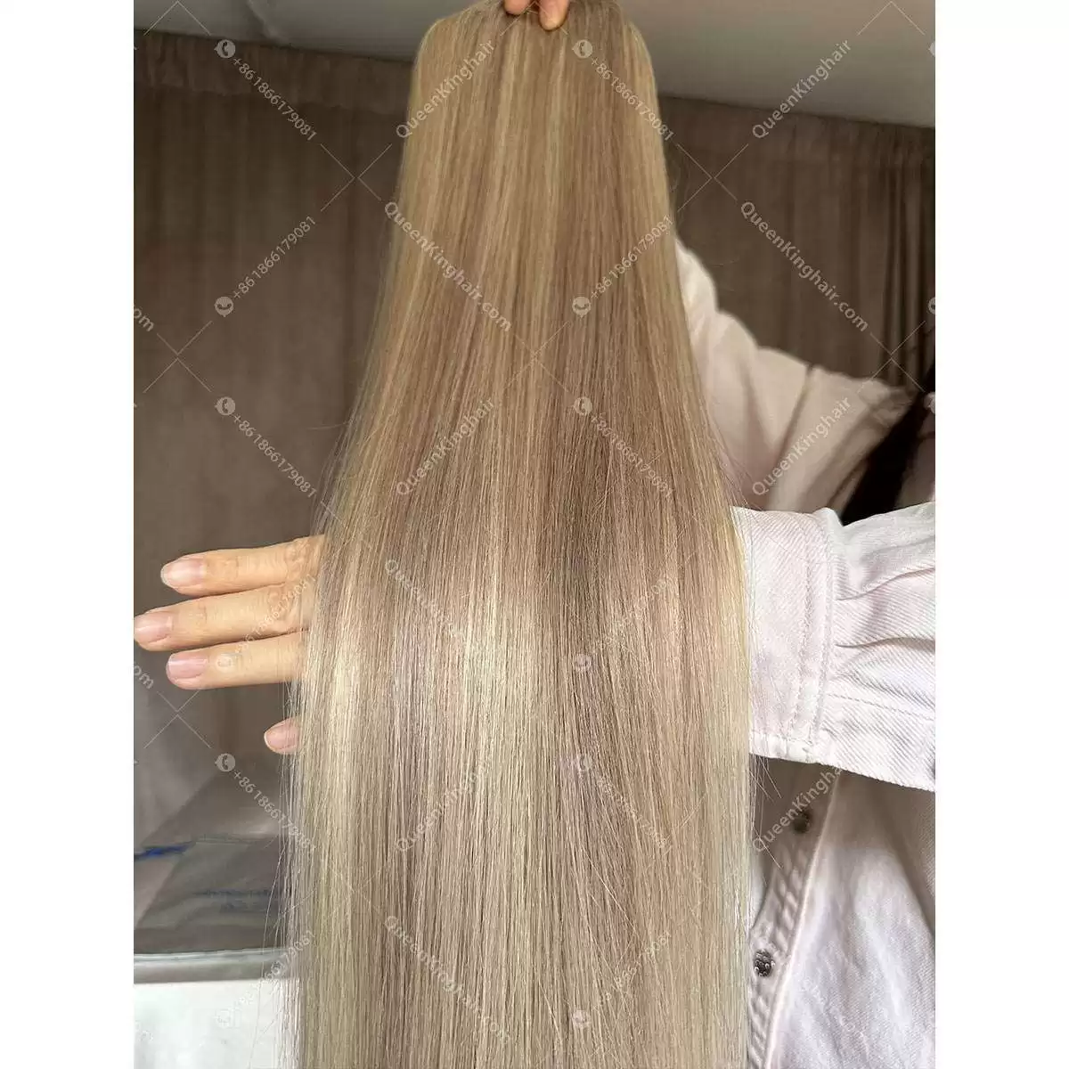 26 inches 150 grams virgin hair clip in extension balayage brown and blonde