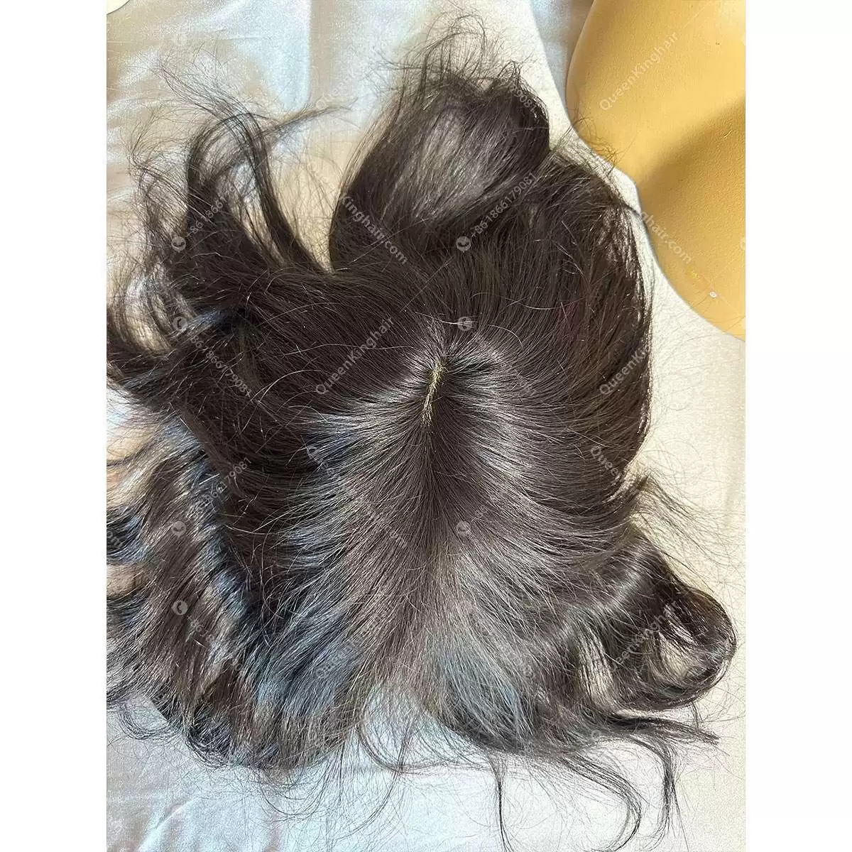 6x8 men’s toupee silk base with mono around base 100% human hair