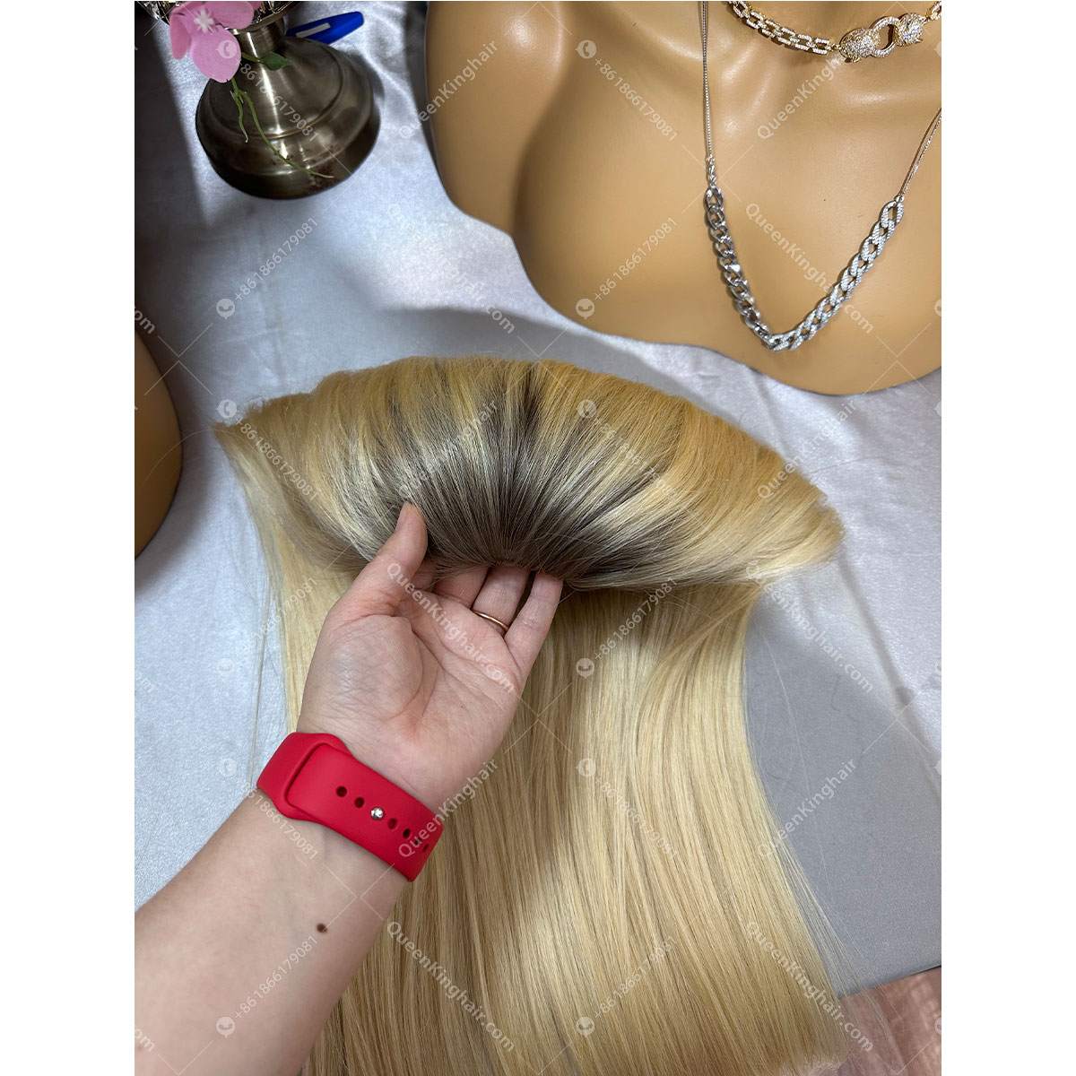 Topper For Women Jennie Color Balayage 8x8 With 4x4 Silk Base