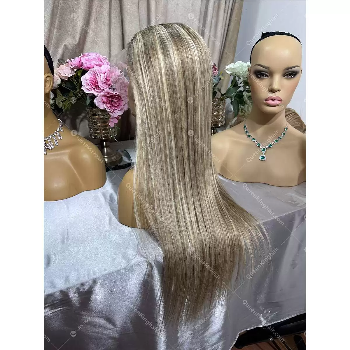 Khloe 13x6 transparent lace ashy brown roots with brown and blonde balayage 150% density
