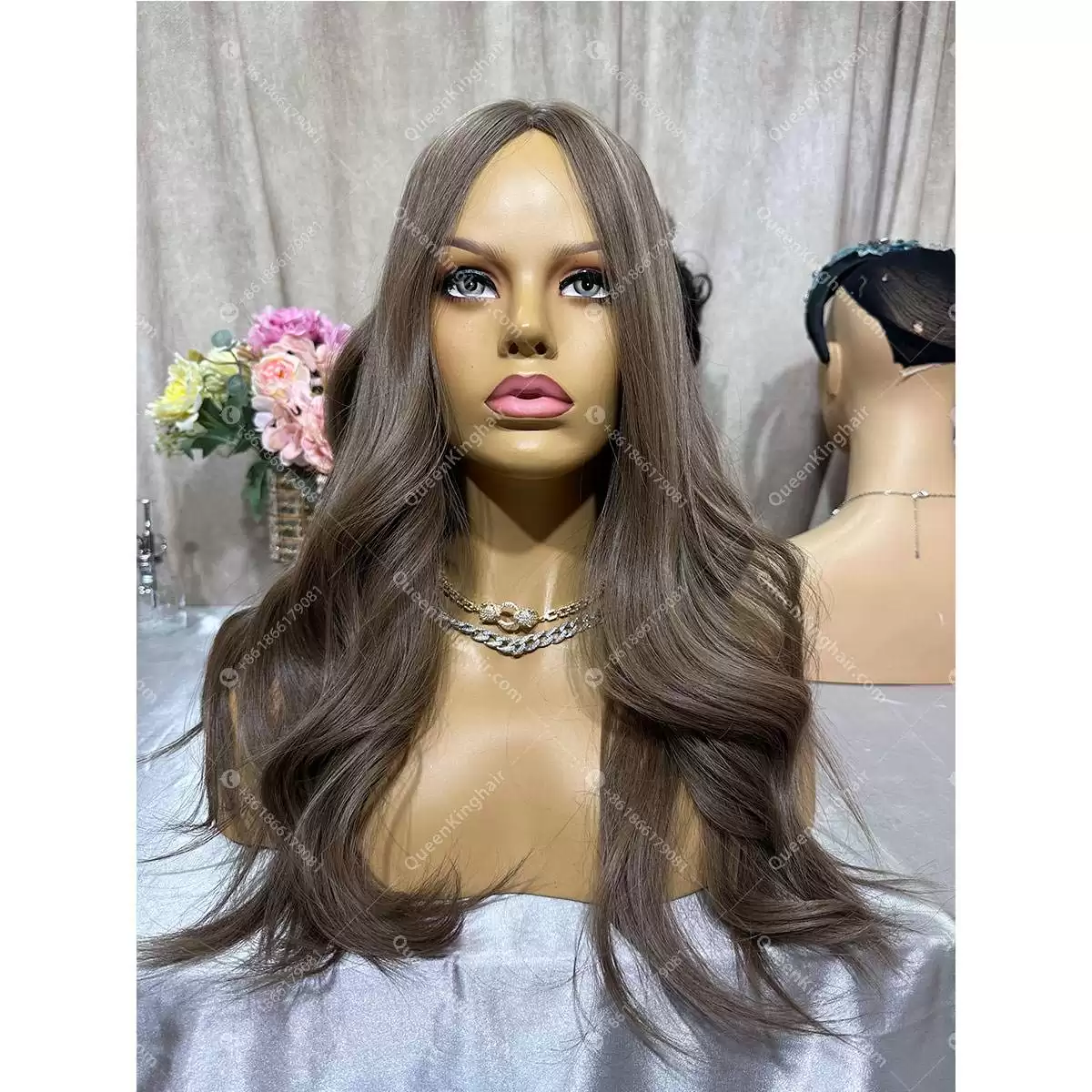 30 inches 13x6 Hd lace with 4x4 silk base double drawn virgin hair natural color