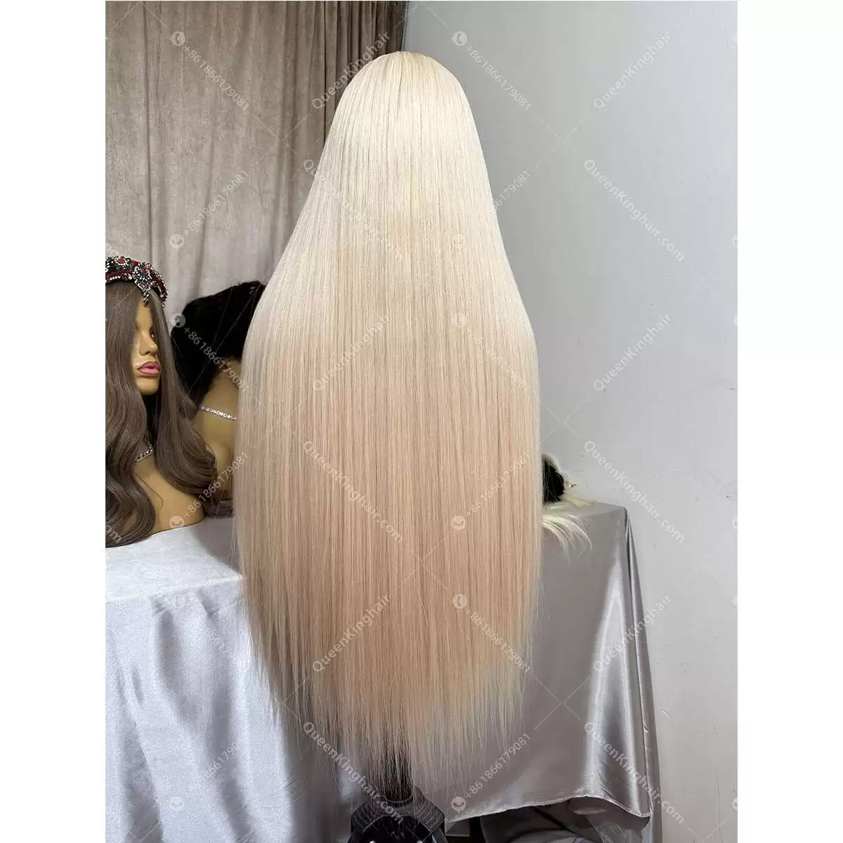 30 inches double drawn European virgin hair full lace wig all hair the same length