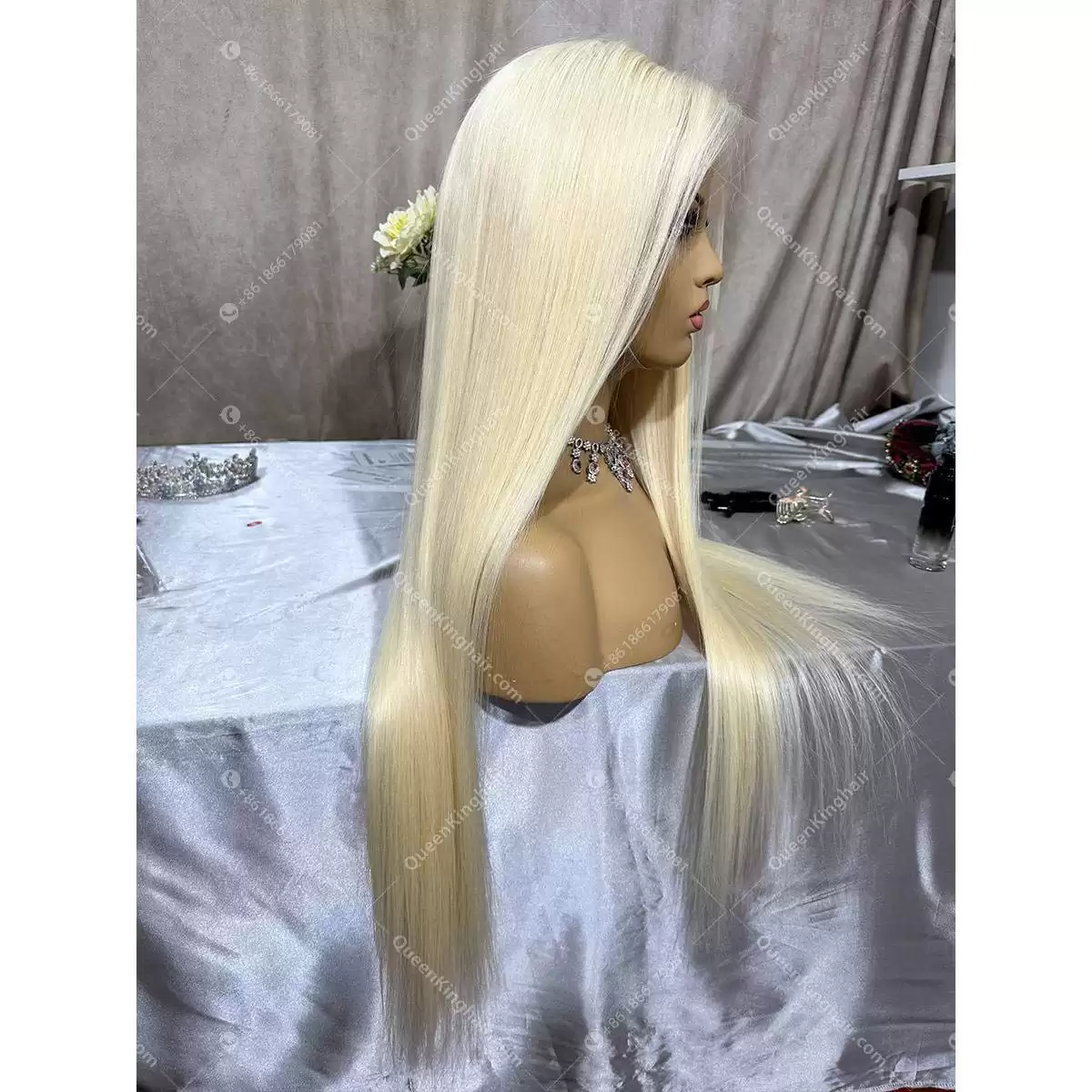 28 inches 13x6 full frontal virgin hair 613 wig Hd lace 180% density