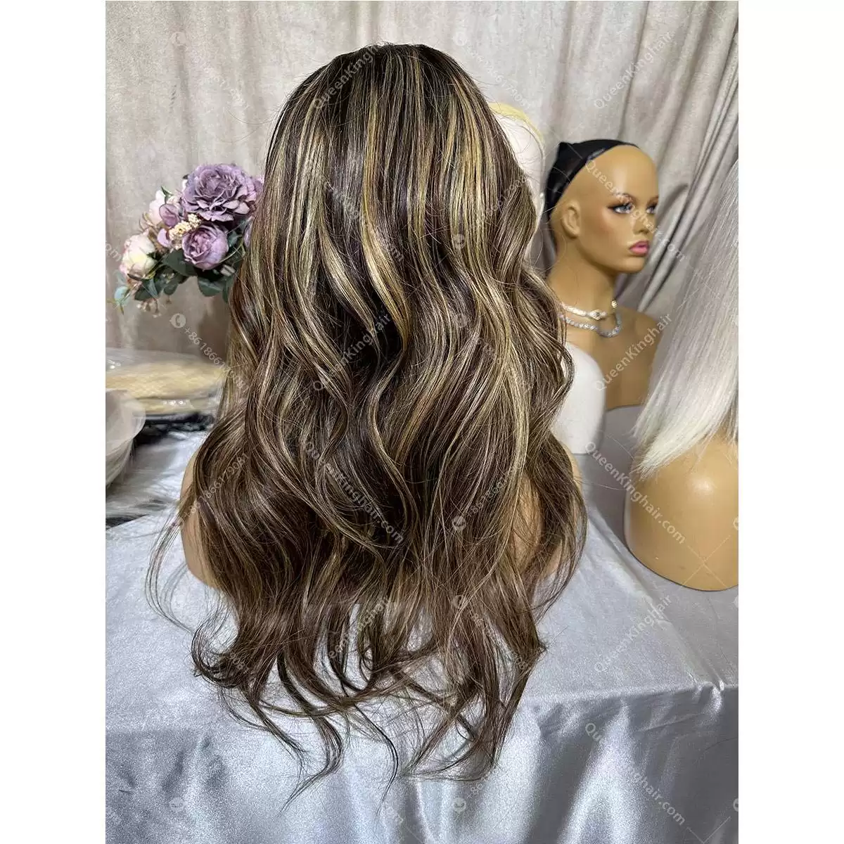 Ombre Balayage Custom Color 3 Tone Transparent Lace Small knots LaceFrontWig 150%Density Wavy