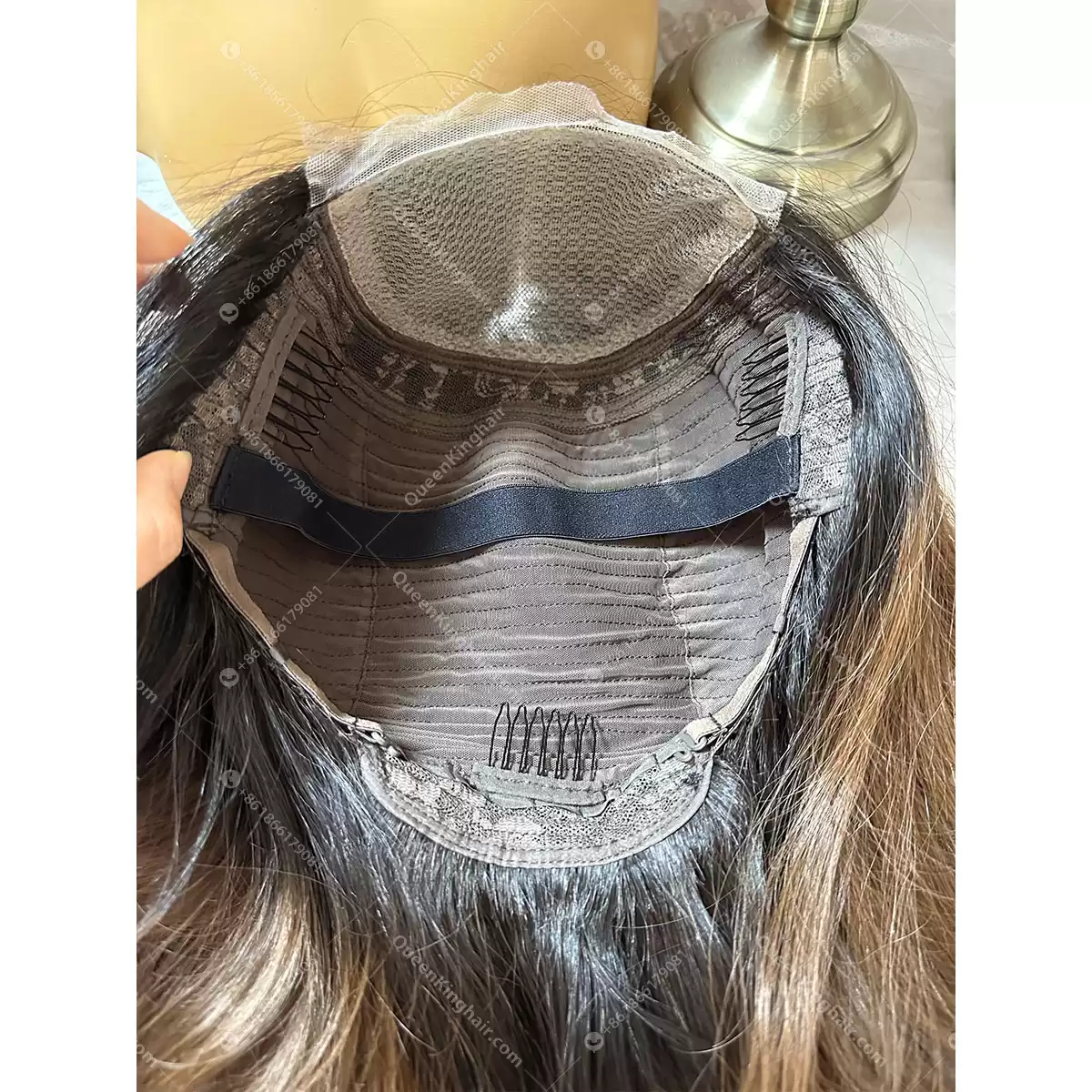 18 inches 5x5 Brunette color 180% density body wave medium size transparent lace