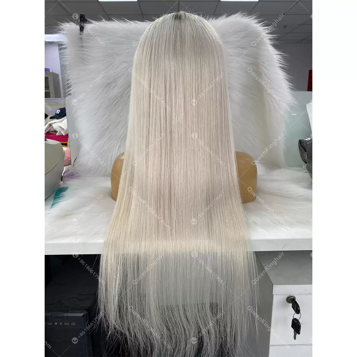 1685679306-01 28 inches virgin hair ombré white blonde 150% density 13x6 free shipping transparent lace