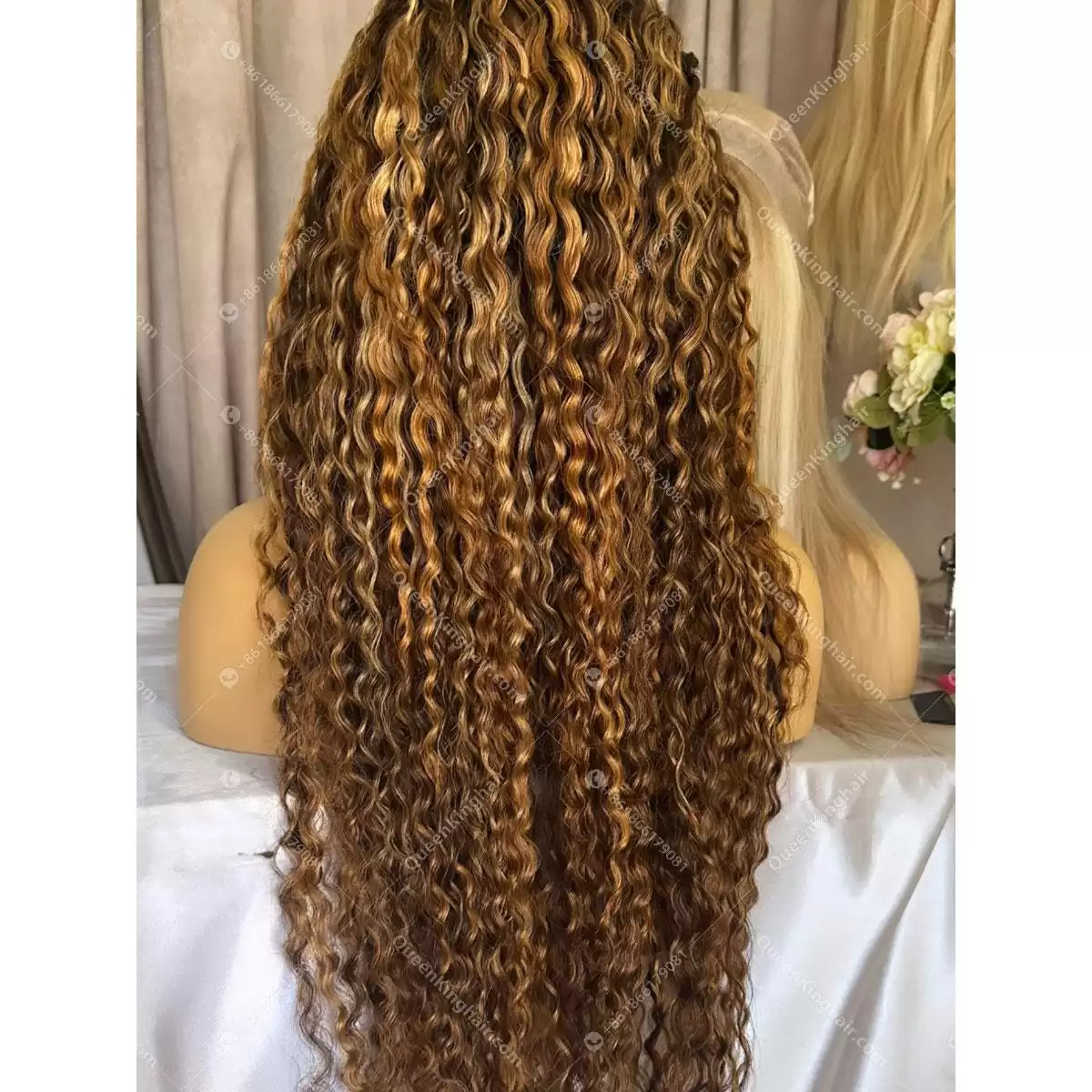 26 inches 13x6 180% density transparent lace ombré lowlights dark brown base with honey blonde highlights remy hair