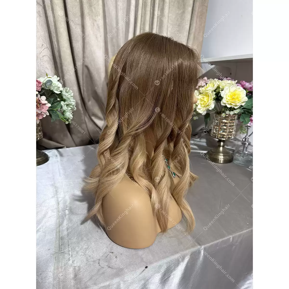 18 inches 13x6 transparent lace double drawn virgin hair ombré blonde brunette roots