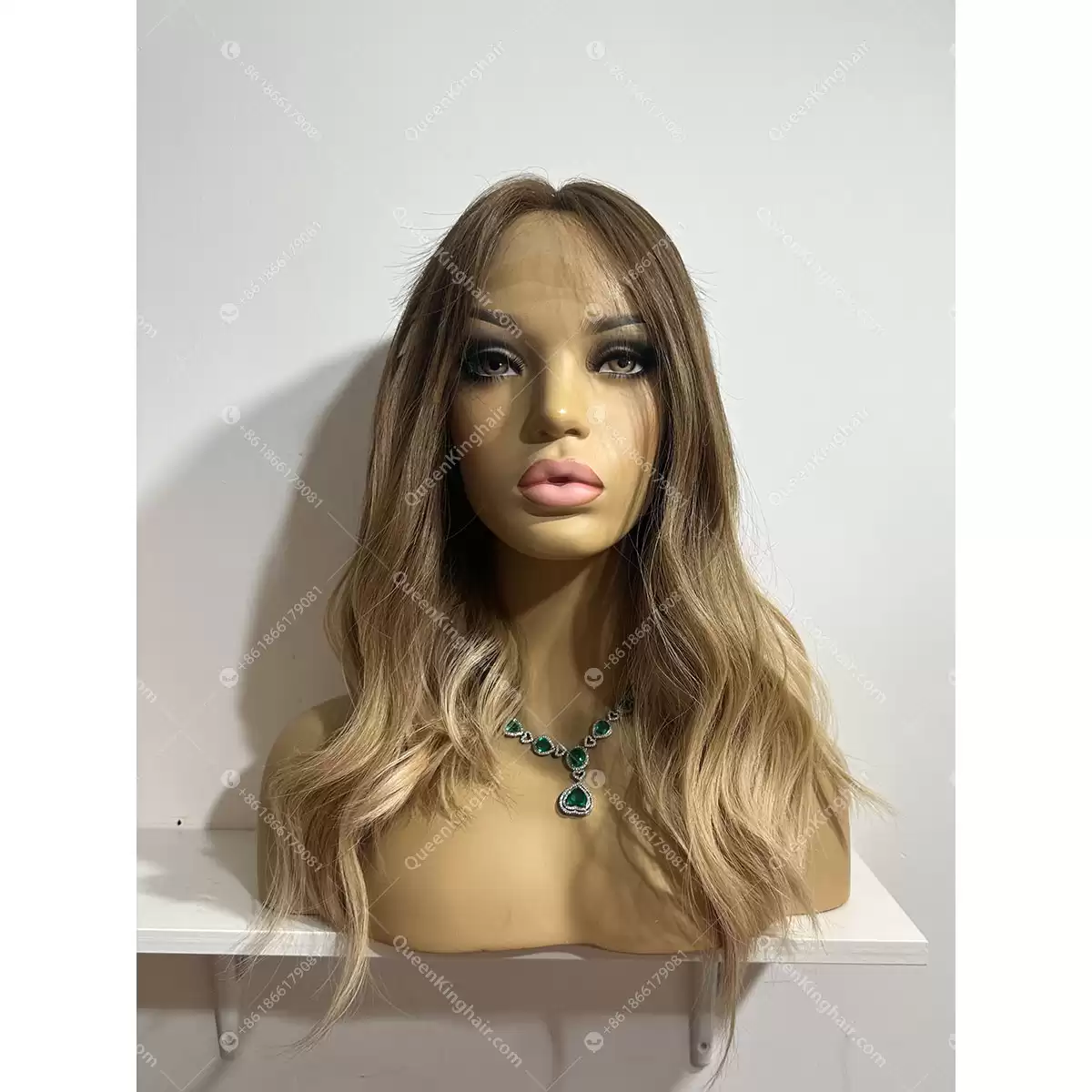 18 inches 13x6 transparent lace double drawn virgin hair ombré blonde brunette roots