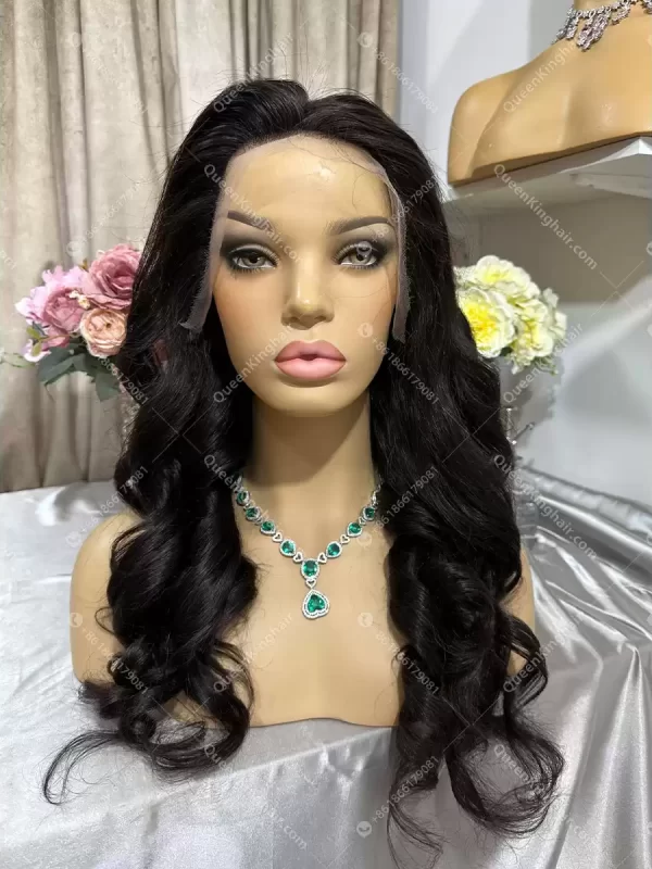 Raw Virgin hair natural color unprocessed 13x6 Hd lace 150% density wavy