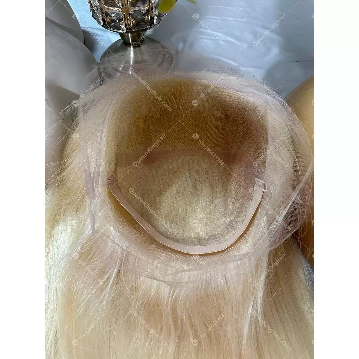 Double drawn virgin hair full Hd lace blonde 613 wig
