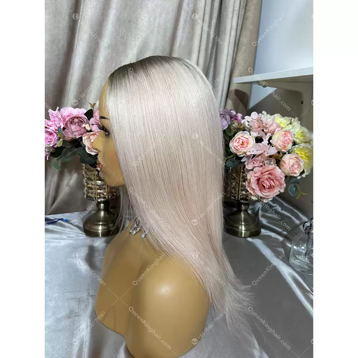 12 inches U part wig ombré ashy blonde 150 grams