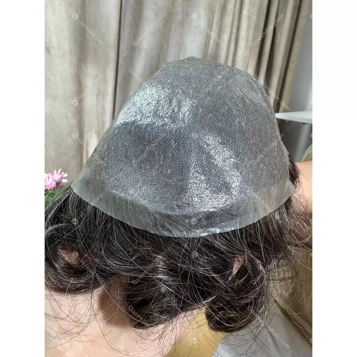 8x10 men toupee pu base super natural hairline