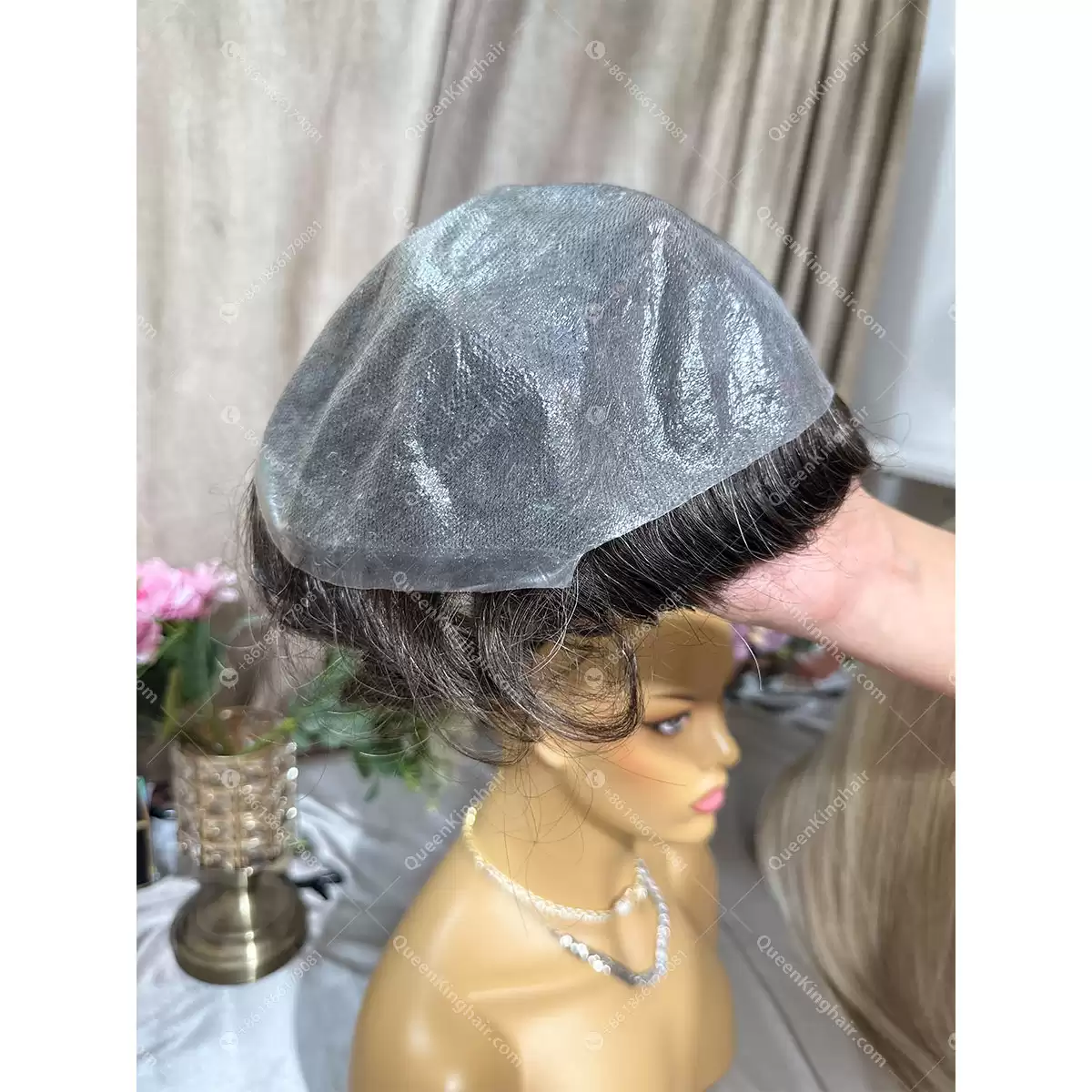 8x10 men toupee pu base super natural hairline