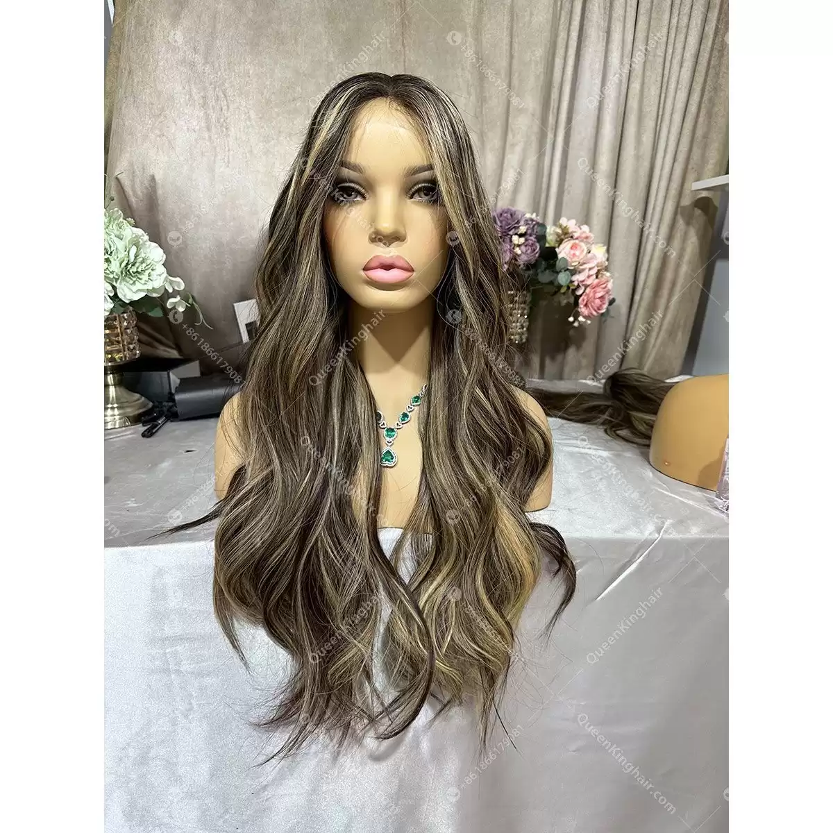 30 inches 13x6 Hd lace with 4x4 silk base double drawn virgin hair natural color