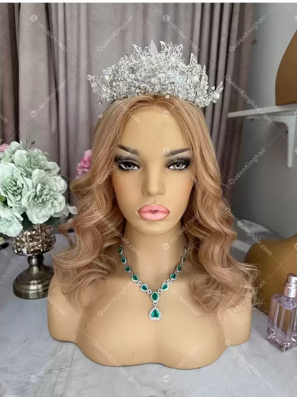 16 inches 13x6 honey blonde balayage virgin hair ready to wear