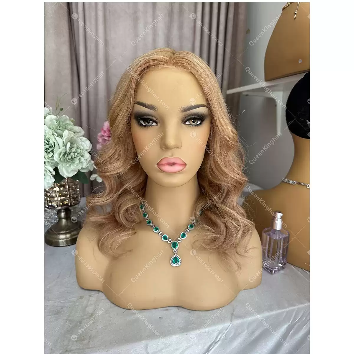 16 inches 13x6 honey blonde balayage virgin hair ready to wear