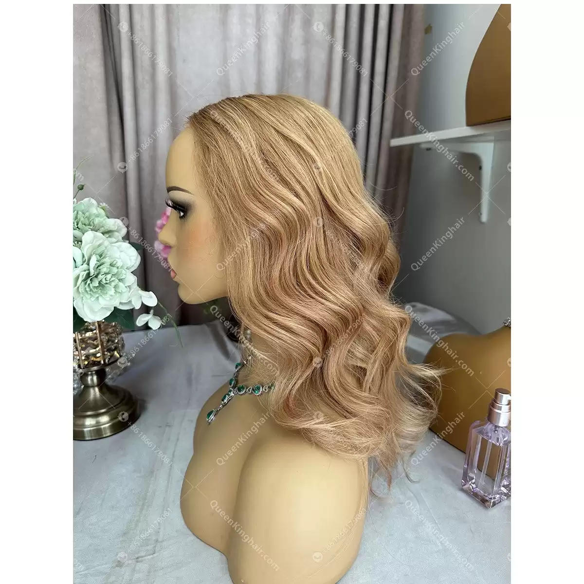 16 inches 13x6 honey blonde balayage virgin hair ready to wear