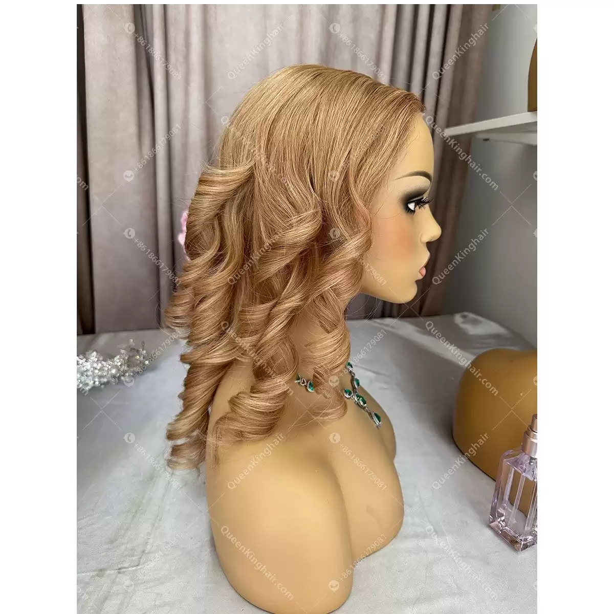 16 inches 13x6 honey blonde balayage virgin hair ready to wear
