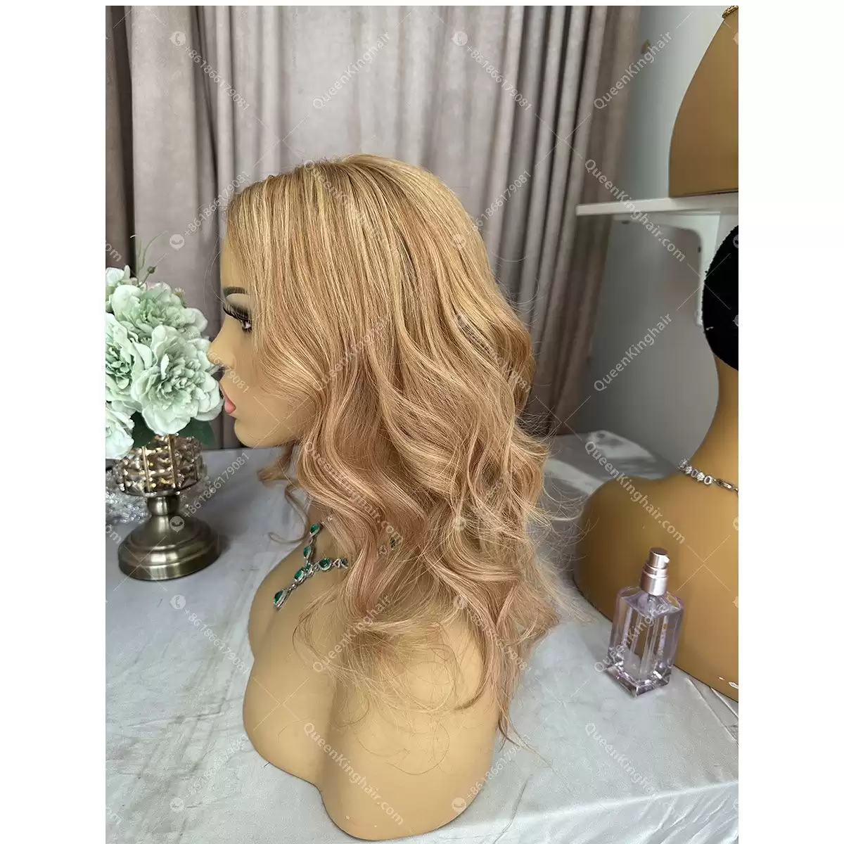 16 inches 13x6 honey blonde balayage virgin hair ready to wear