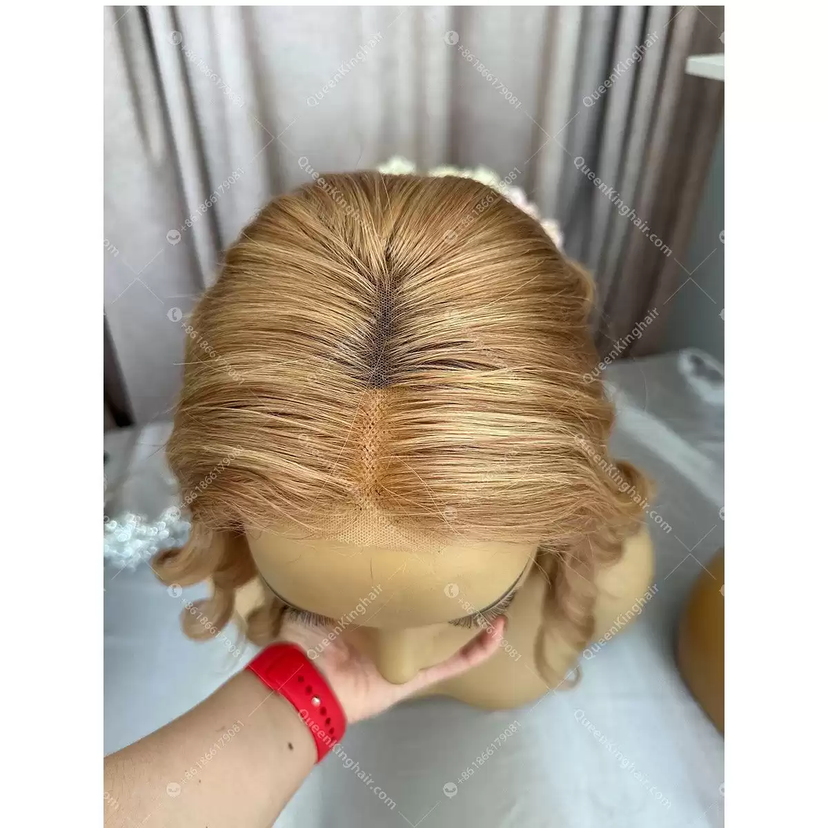 16 inches 13x6 honey blonde balayage virgin hair ready to wear