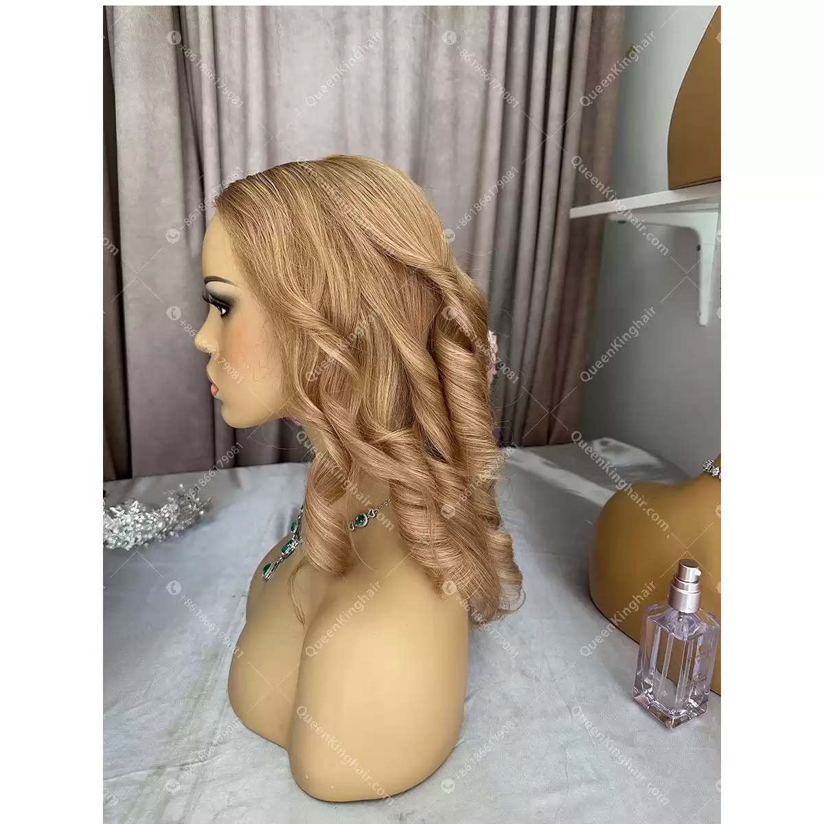 16 inches 13x6 honey blonde balayage virgin hair ready to wear