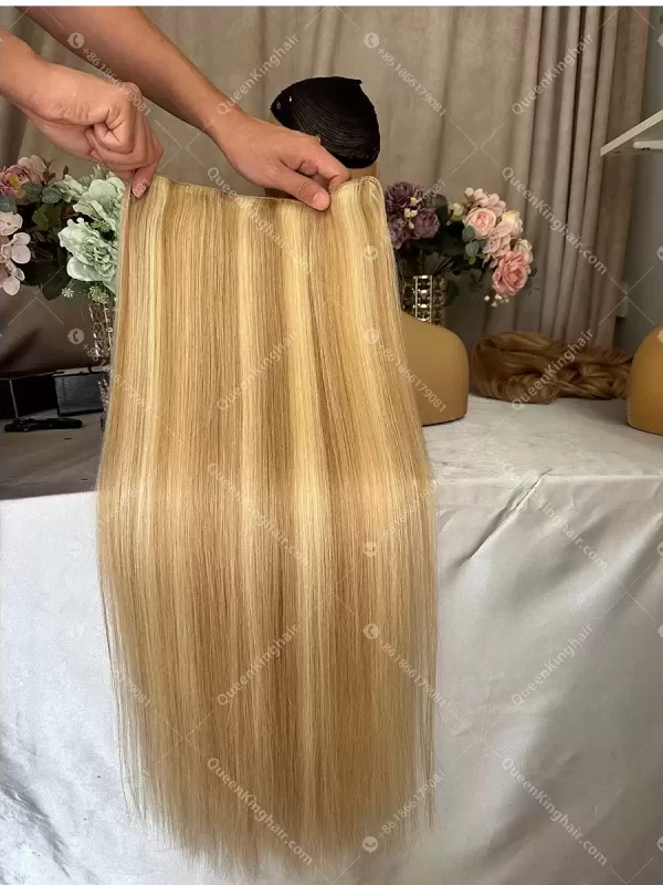 28 inches virgin hair clip in hair extensions. 200 grams