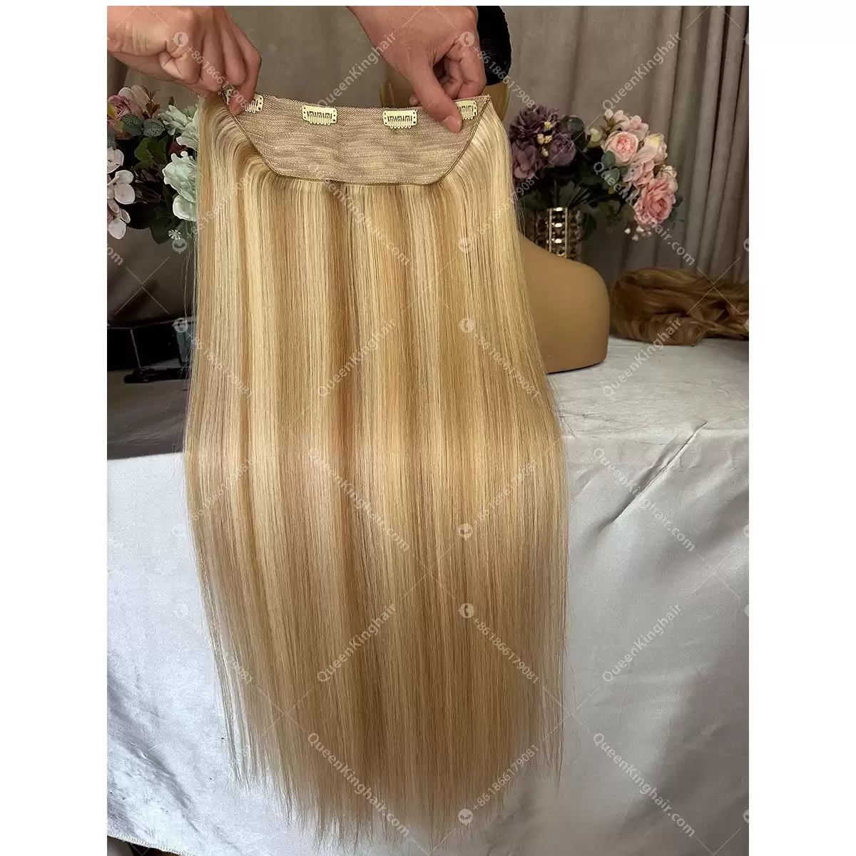 28 inches virgin hair clip in hair extensions. 200 grams
