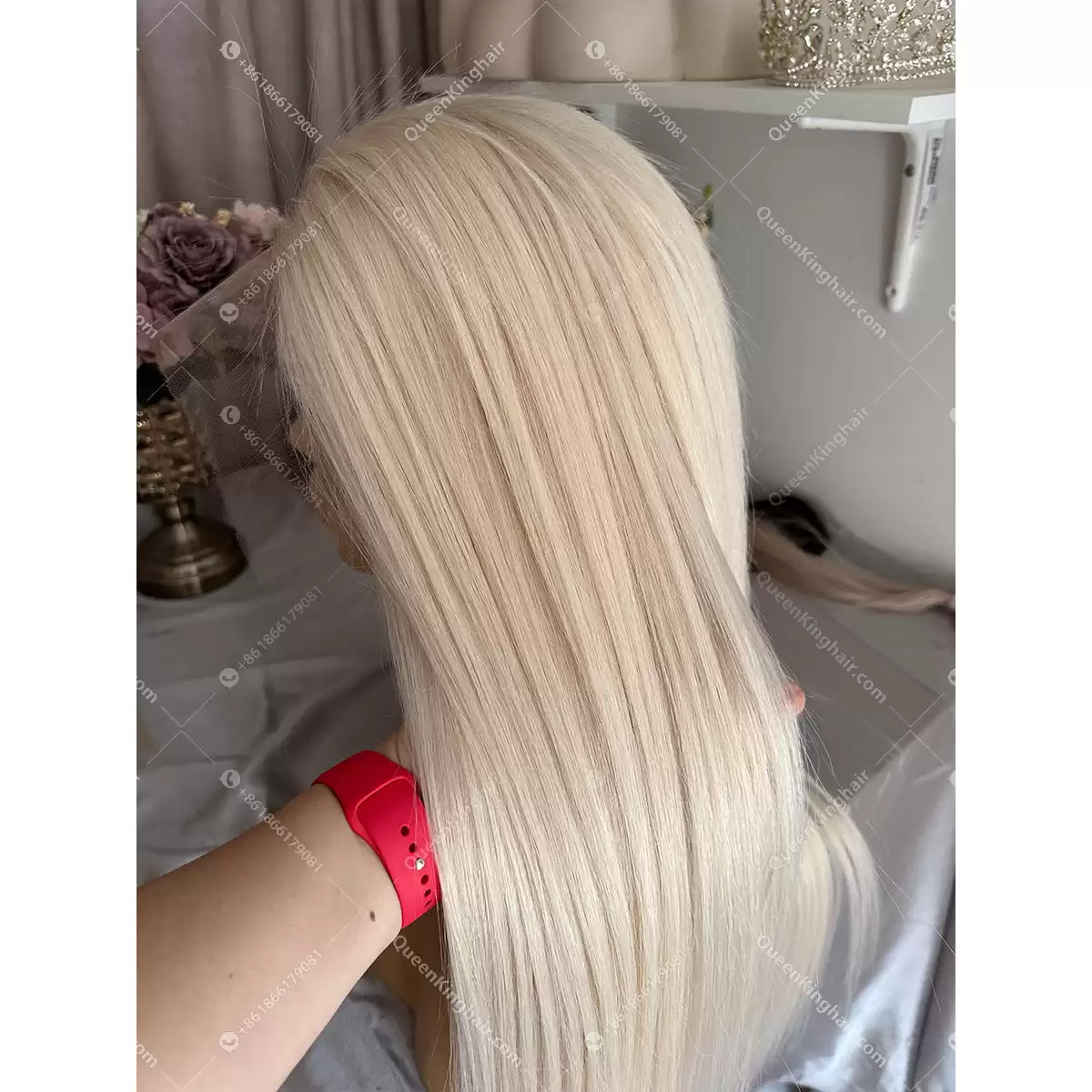 White blonde remy hair 13x6 Hd lace and transparent lace front wig