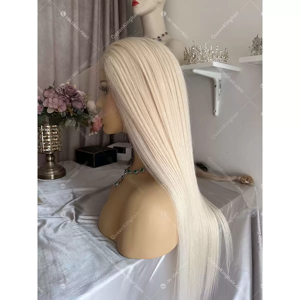 White blonde remy hair 13x6 Hd lace and transparent lace front wig