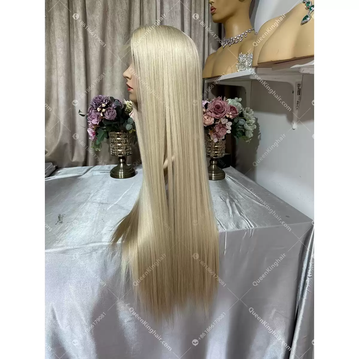 Double drawn virgin hair full Hd lace white blonde no short hair at all