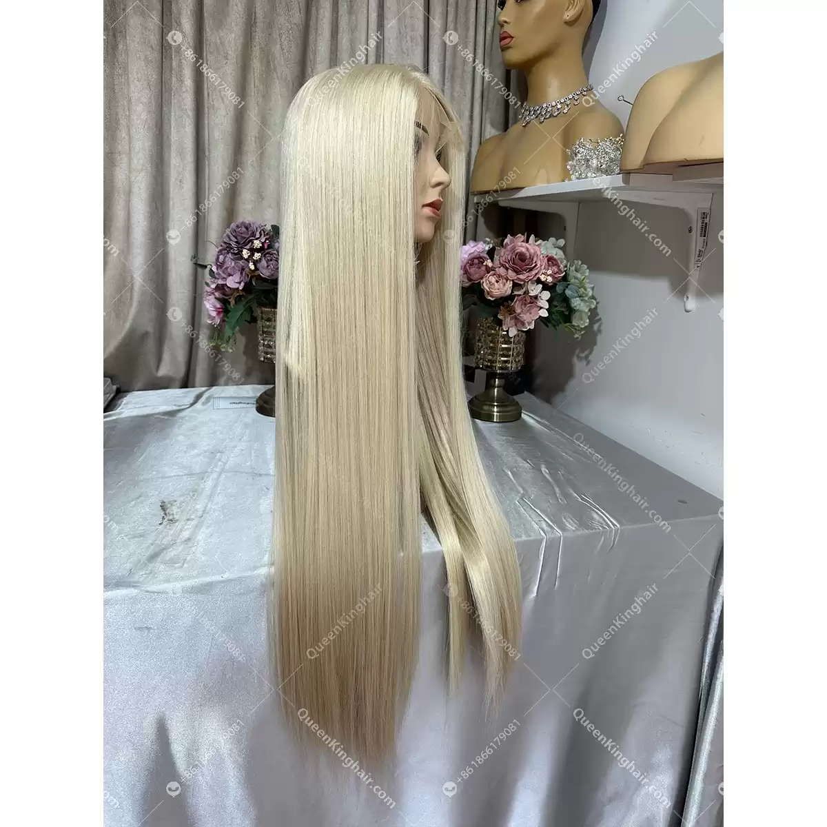 Double drawn virgin hair full Hd lace white blonde no short hair at all