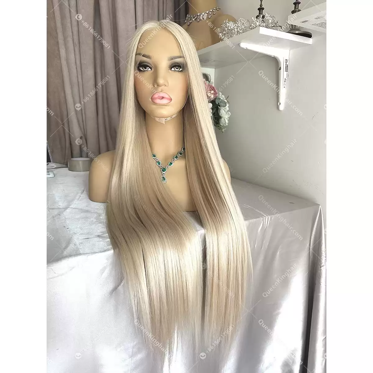 Double drawn virgin hair full Hd lace white blonde no short hair at all