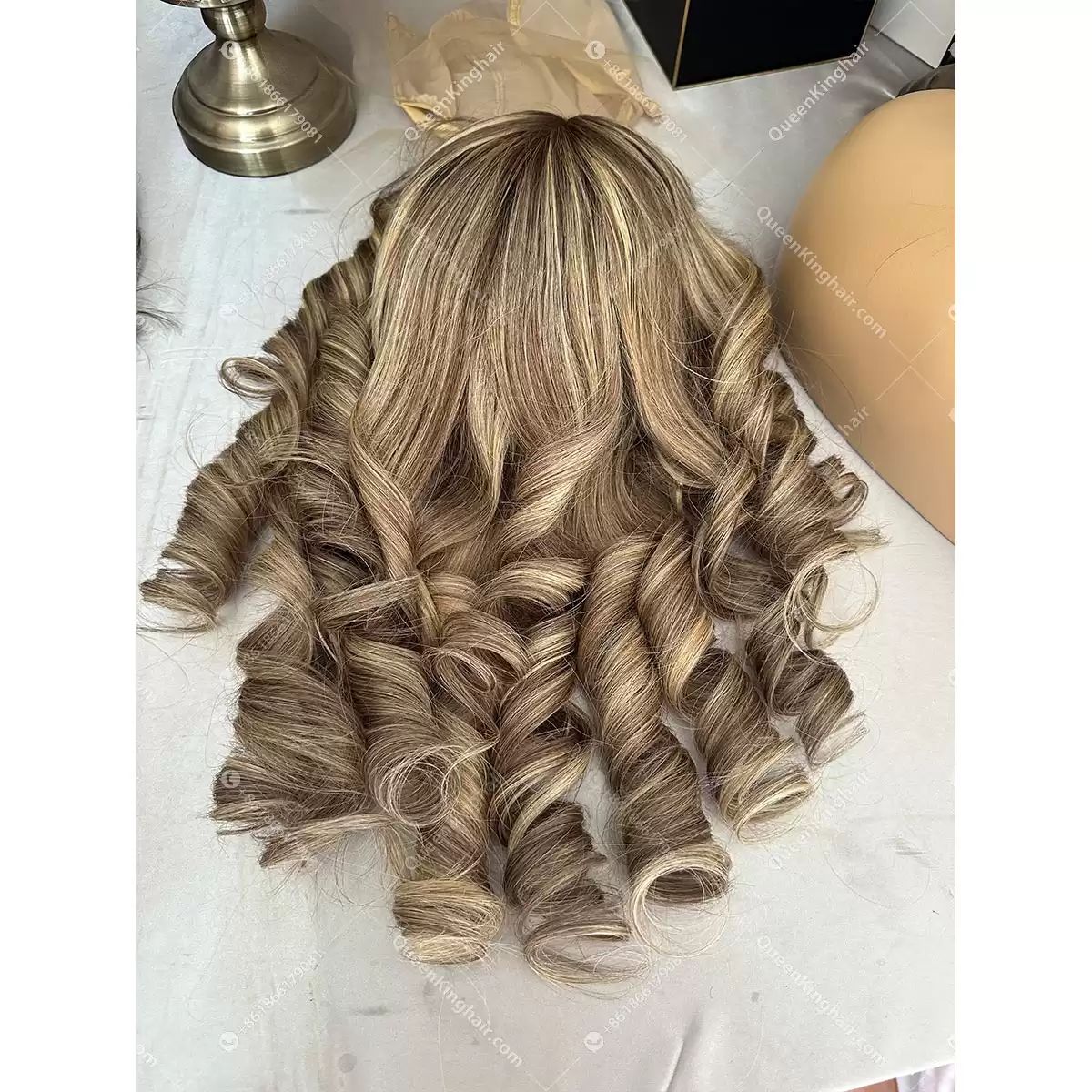 Khloe 13x6 transparent lace ashy brown roots with brown and blonde balayage 150% density