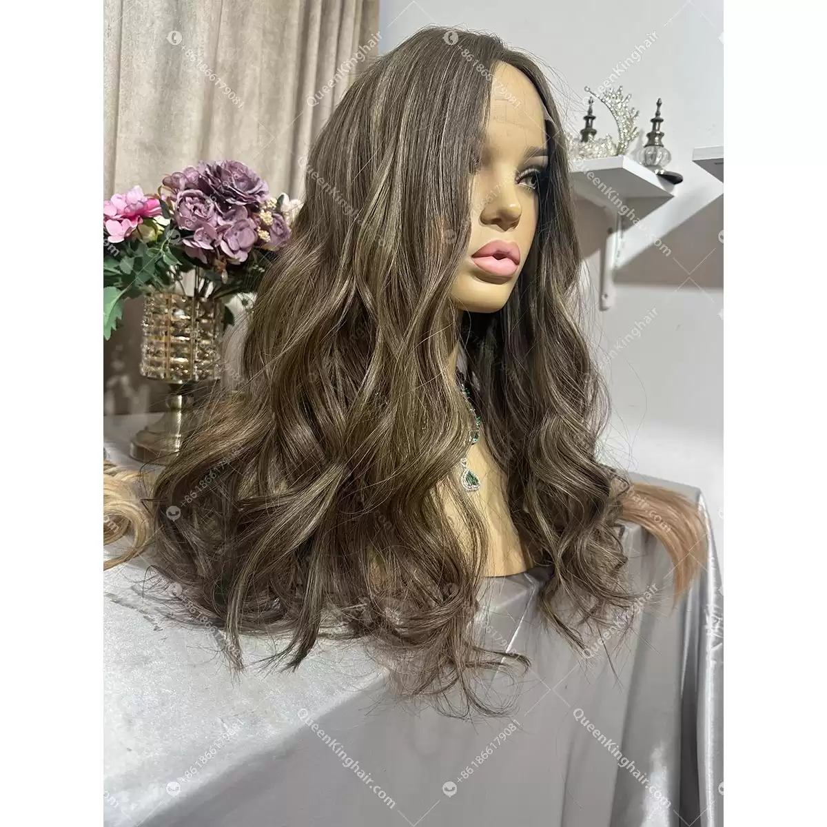 Brunette Color 13x5 22 inches Hd lace double drawn virgin hair