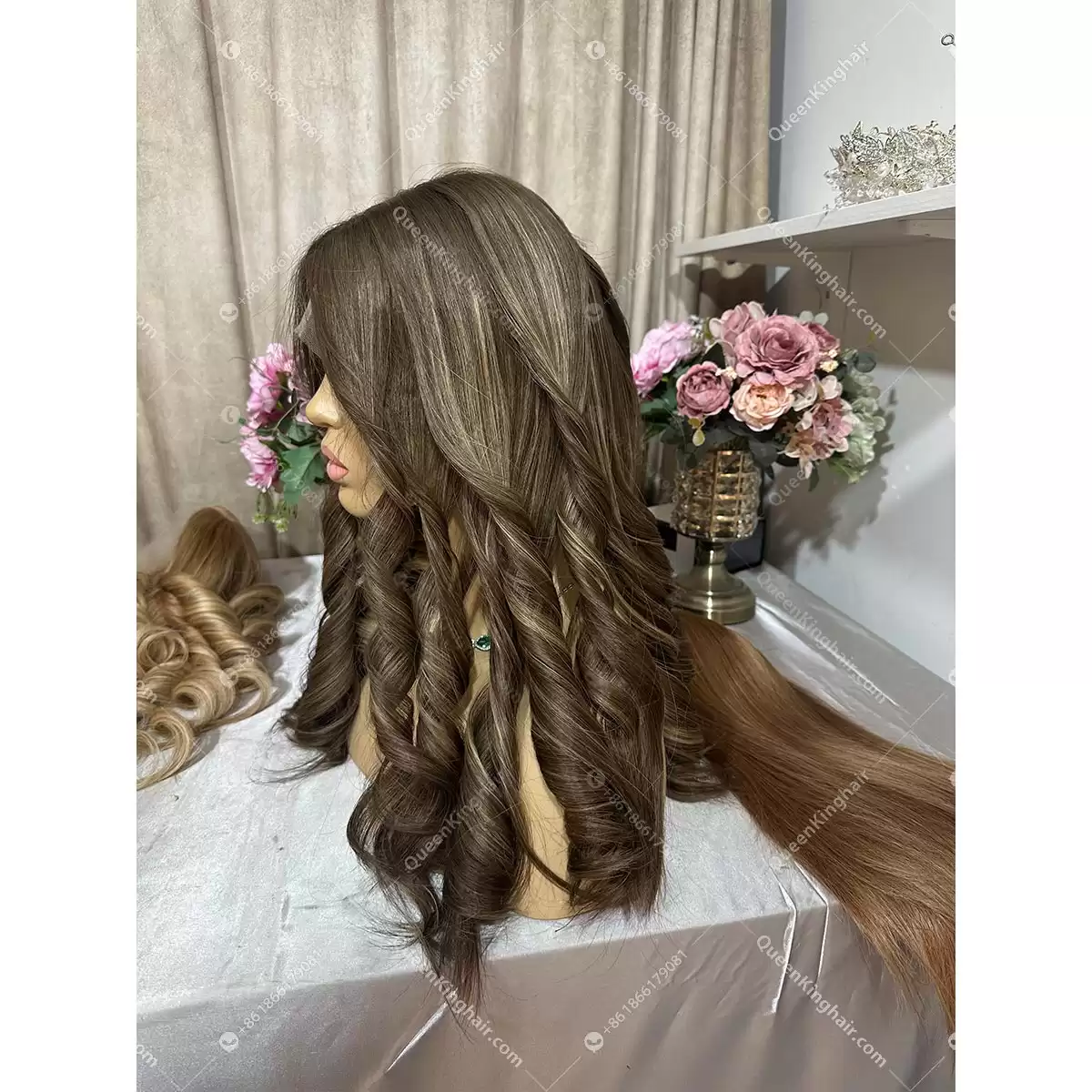 Brunette Color 13x5 22 inches Hd lace double drawn virgin hair