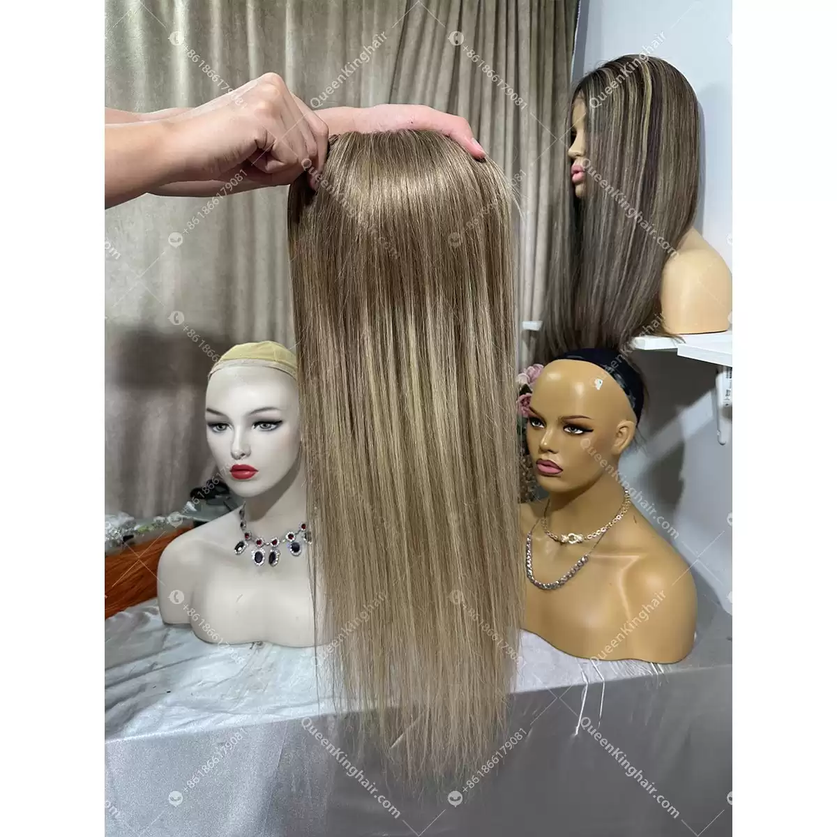 Topper For Women Clarie Color Balayage 8x8 With 4x4 Silk Base