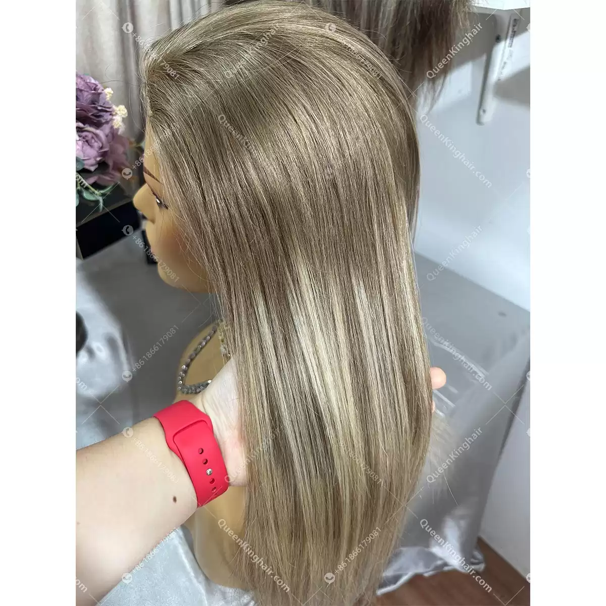 Topper For Women Clarie Color Balayage 8x8 With 4x4 Silk Base