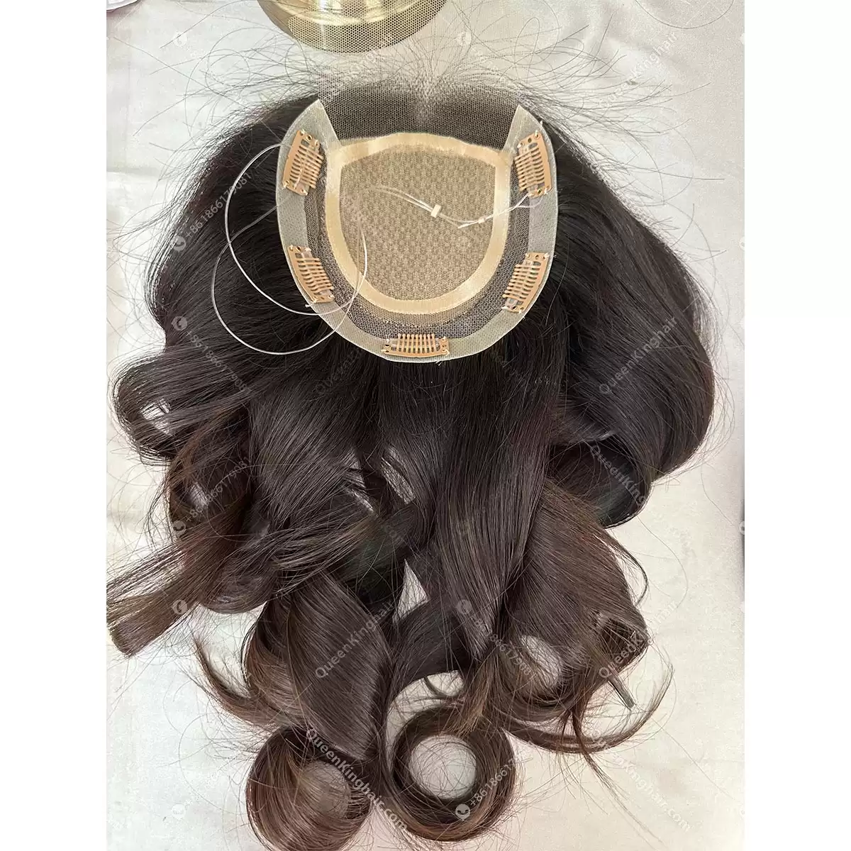 6x6 18 inches Natural body wave 130 density Wide middle part Natural black double drawn virgin hair Silk base 4x4