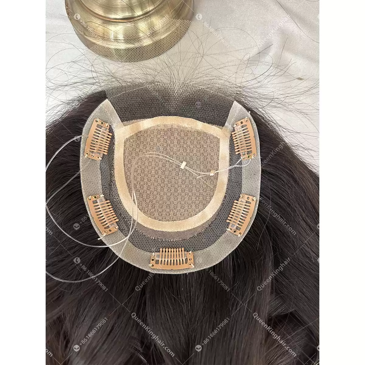 6x6 18 inches Natural body wave 130 density Wide middle part Natural black double drawn virgin hair Silk base 4x4