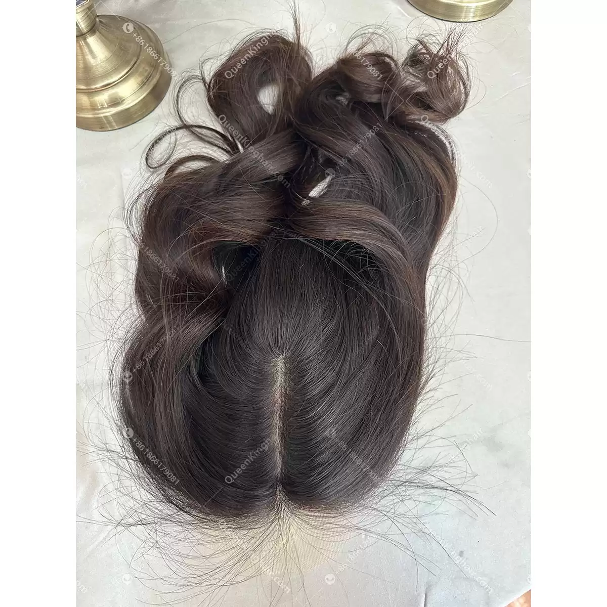 6x6 18 inches Natural body wave 130 density Wide middle part Natural black double drawn virgin hair Silk base 4x4