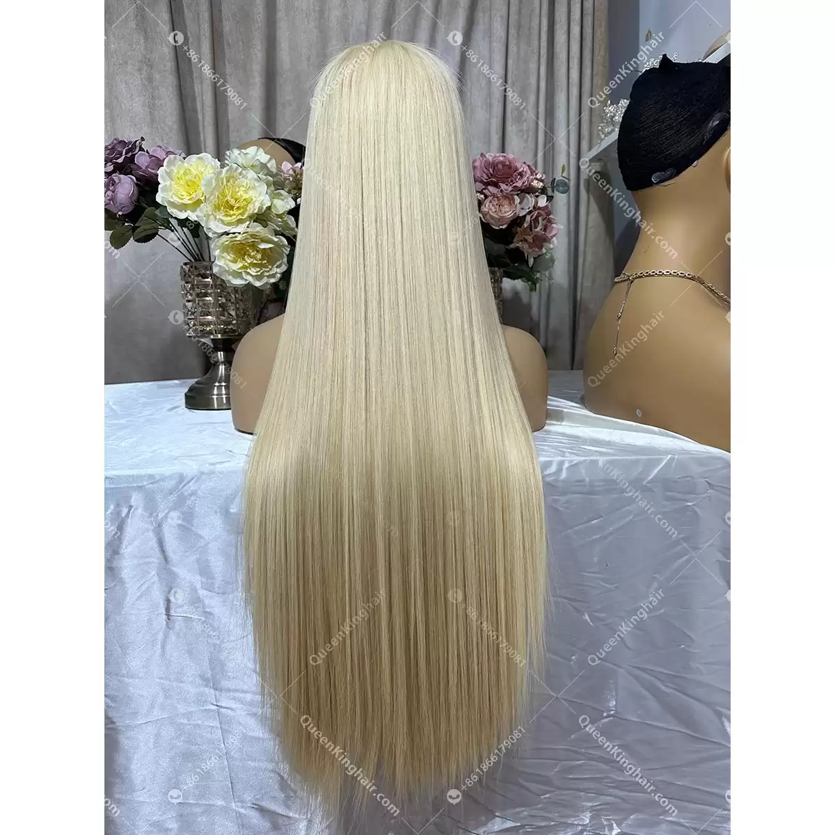 Double Drawn European Virgin Hair Blonde 613 Wig 13x6 Lace Front Wig  No short or broken hair