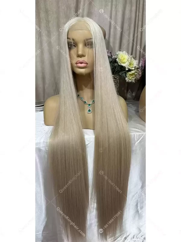 Double drawn virgin hair 13x6 Hd  lace white blonde hair