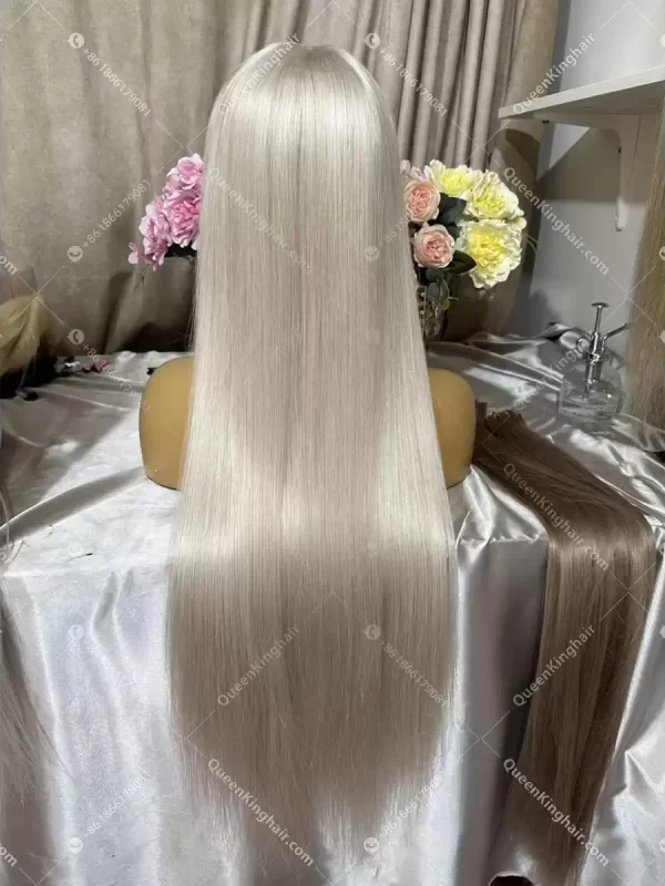 26 inches 13x6 transparent lace double drawn virgin hair with silk base 5x5 260 grams